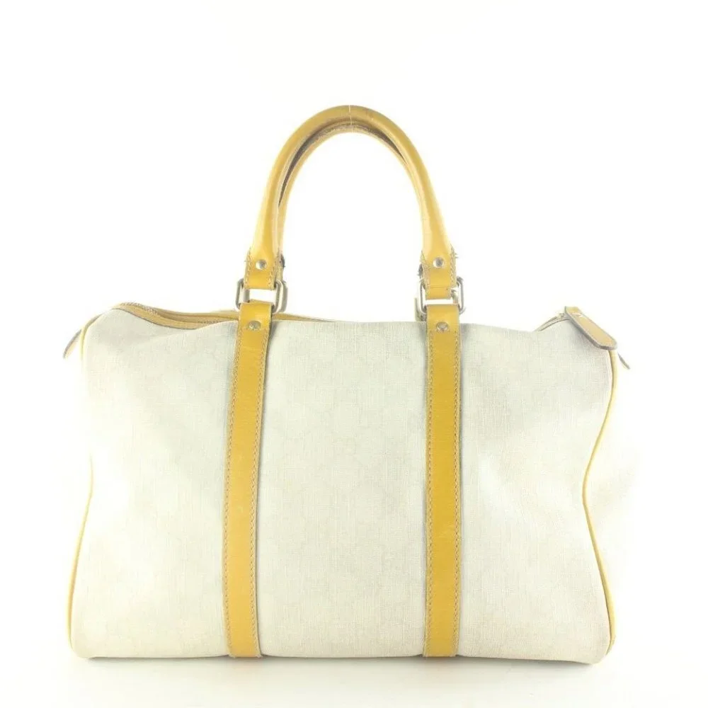 Gucci Ivory Monogram GG Joy Boston Bag Supreme 2GK103K